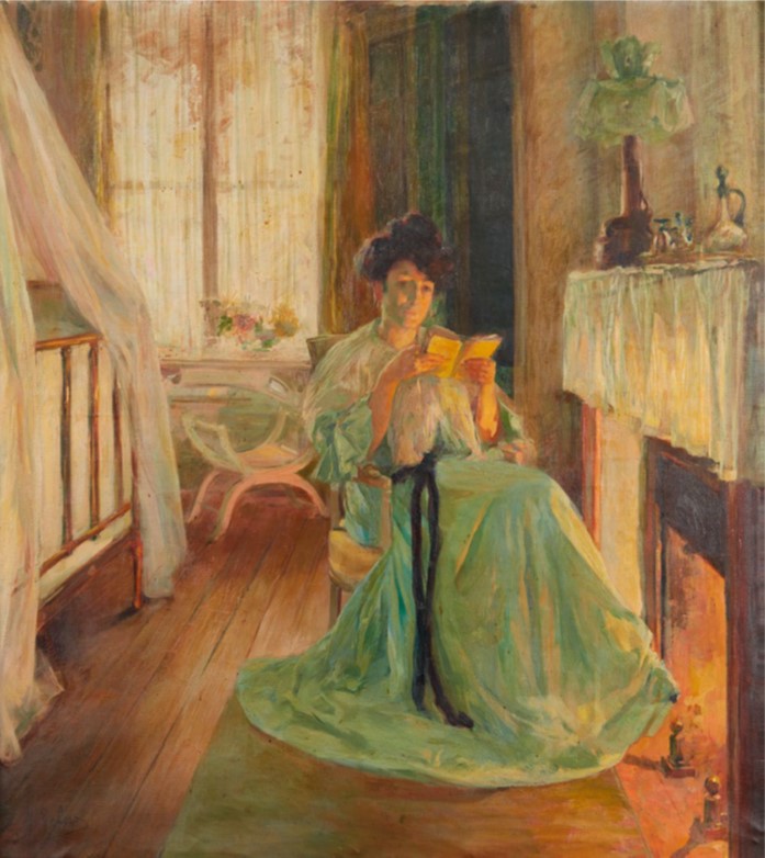 Tableau de Jeanne Geloso, La liseuse